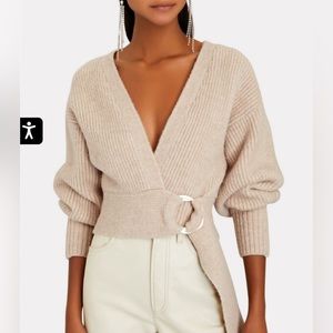 Cult Gaia Tully Belted Wrap Cardigan Size S